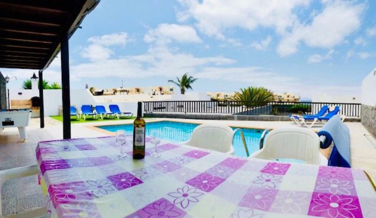 Villa Neptuno With Private Pool, Sea View, Sat-Tv & Free Wifi Playa Blanca  Luaran gambar